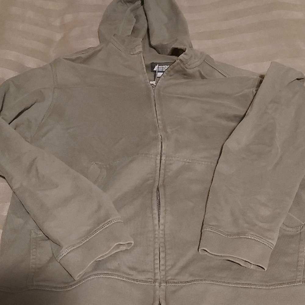Kids Tan Zip-Up Hoodie